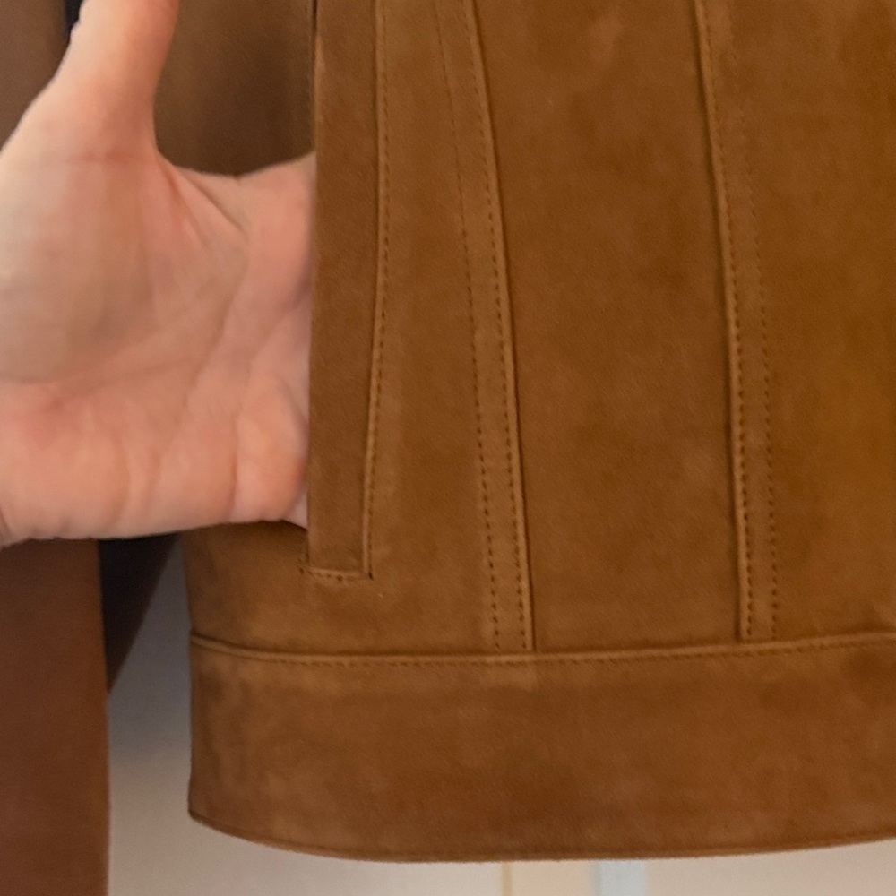 Banana Republic Tan Suede Trucker Jacket - Picture 7 of 10